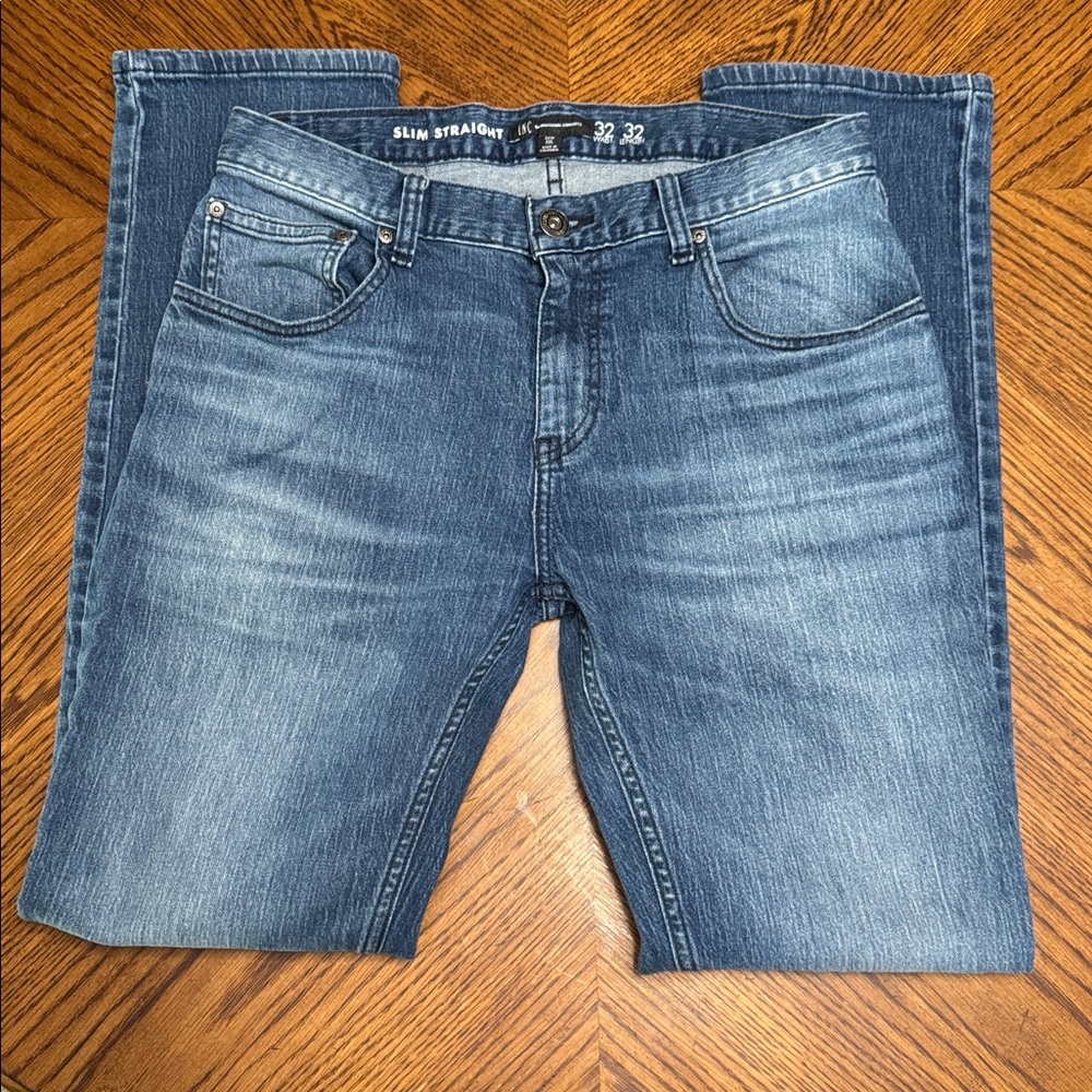 INC International Concepts Slim Straight Stretch Jeans